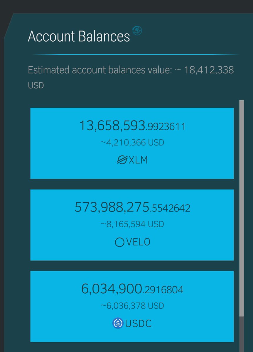SChinnapas's tweet photo. #Binance linked stellar wallet address now has a balance of over 574 M $VELO #VeloProtocol 💎 

https://t.co/sidQXCUiHq

#Binance #Velo #Stellar #CryptoThaicommunity @veloprotocol @Beam_Lightnet @Binance_TH_ https://t.co/lOzekEoSM1