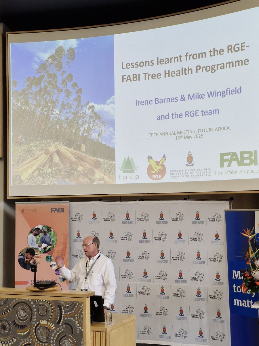 Alida van Dijk (@alidavandijk4) on Twitter photo "Forest pests and pathogens know no boundaries.”
Prof. <a href="/IreneBarnes19/">Irene Barnes</a> Barnes & Prof. <a href="/leptograph/">Mike Wingfield</a> share lessons from the RGE-FABI Tree Health Programme: collaboration is key, monitoring is vital, and sharing tools & tech accelerates impact. #TPCP2025 #TreeHealth #FABI "Forest pests and pathogens know no boundaries.”
Prof. <a href="/IreneBarnes19/">Irene Barnes</a> Barnes & Prof. <a href="/leptograph/">Mike Wingfield</a> share lessons from the RGE-FABI Tree Health Programme: collaboration is key, monitoring is vital, and sharing tools & tech accelerates impact. #TPCP2025 #TreeHealth #FABI