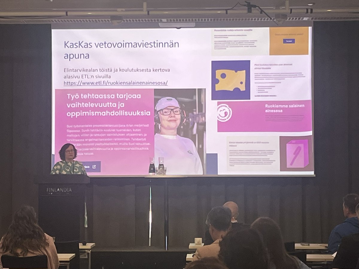 #Elintarvikepäivä ssä <a href="/maiju_korhonen/">Maiju Korhonen</a> kertoo <a href="/ETL_fi/">ETL</a> vetovoimahankkeesta ja paljastaa ruokien salaisen ainesosan. 
Se on tietenkin osaajat 🤩