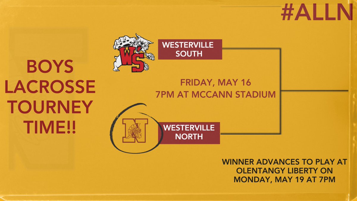 North Warriors AD (@northwarriorsad) on Twitter photo π₯HOME TOURNEY MATCHπ₯
Best of luck <a href="/WNorthLacrosse/">WN Warriors Lacrosse</a> tonight at McCann Stadium against Westerville South in their opening round tournament match!!
β²οΈ 7PM Start
ποΈ ohsaa.org/tickets ($8/$5 or cash at gate)
#ALLN π₯ π₯HOME TOURNEY MATCHπ₯
Best of luck <a href="/WNorthLacrosse/">WN Warriors Lacrosse</a> tonight at McCann Stadium against Westerville South in their opening round tournament match!!
β²οΈ 7PM Start
ποΈ ohsaa.org/tickets ($8/$5 or cash at gate)
#ALLN π₯
