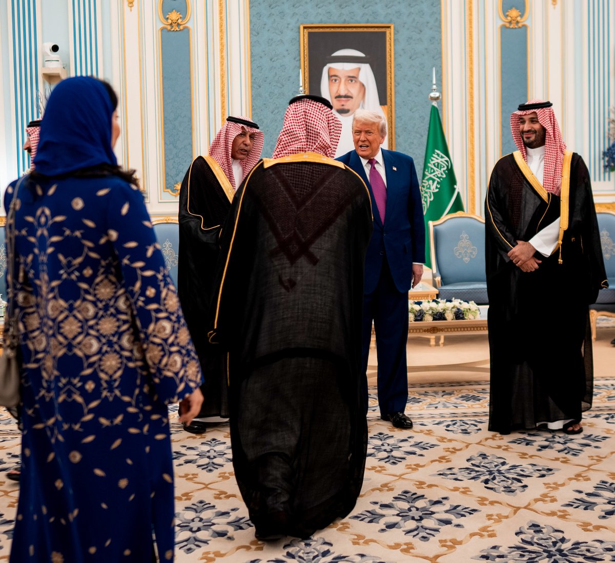 Doug Mills (@dougmillsnyt) on Twitter photo .<a href="/POTUS/">President Donald J. Trump</a> with Mohammed bin Salman Al Saud, Prime Minister of Saudi Arabia, right, during bilateral meetings at the Royal Court in Riyadh, KSA, Tuesday, May, 13, 2025. .<a href="/POTUS/">President Donald J. Trump</a> with Mohammed bin Salman Al Saud, Prime Minister of Saudi Arabia, right, during bilateral meetings at the Royal Court in Riyadh, KSA, Tuesday, May, 13, 2025.