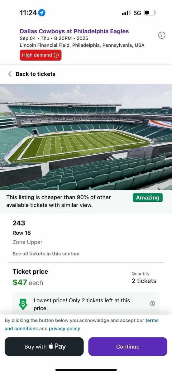 err1gD's tweet image. Steal of the century!! 
@Stubhub @Eagles @NFL #HomeOpener #Bannerdrop #TNF