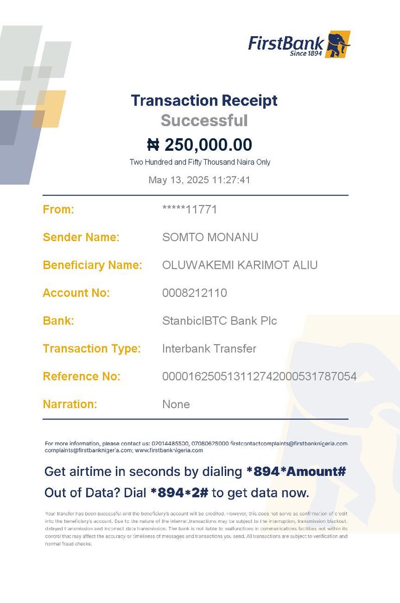 N250k sent ✅