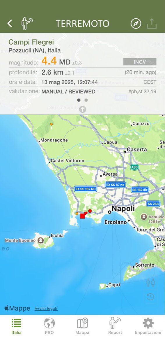 grel_2014's tweet photo. 21 min. ago #terremoto 4.4 a Pozzuoli (NA), Italia, 2.6km, 12:07 CEST (INGV ) https://t.co/pdLx8J21EC https://t.co/RrpdK6CAVx