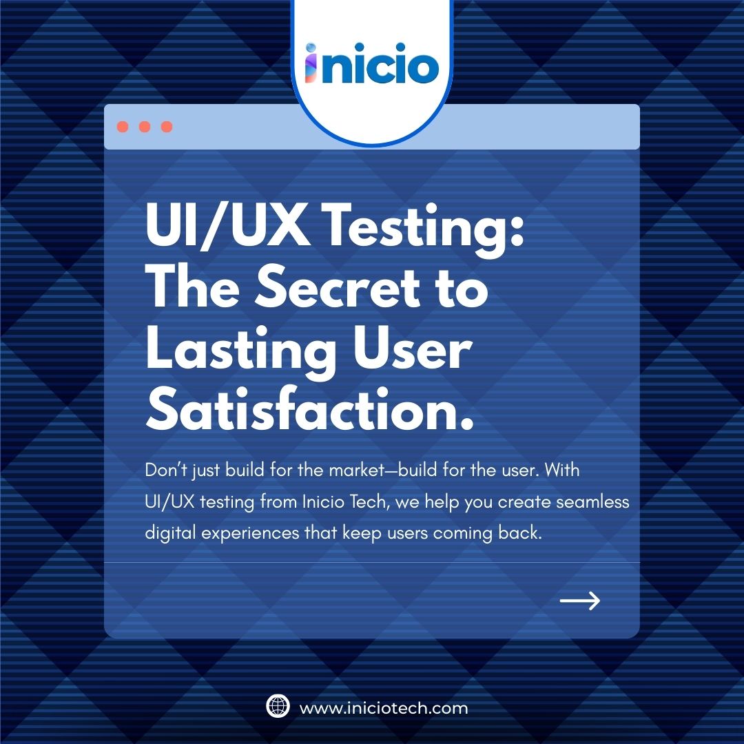 iniciotech's tweet image. At Inicio Tech, we believe that exceptional user experiences start with UI/UX testing. From identifying pain points to optimizing interactions, we ensure every click, swipe, and tap is seamless.

#UIUXTesting #UserExperience  #iniciotech
@iniciotech