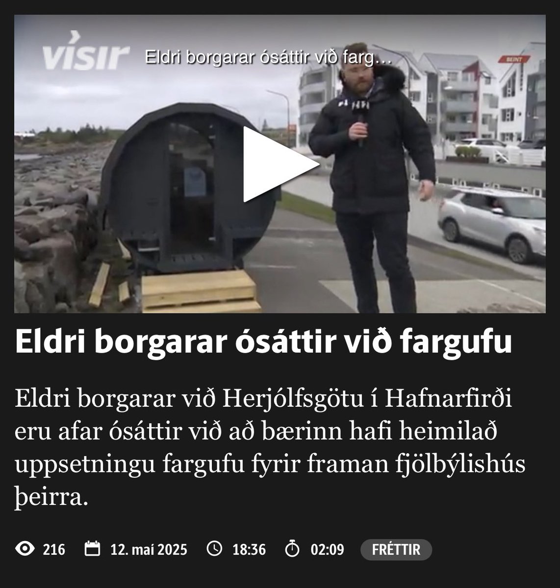 <a href="/HalldorArmand/">Halldór Armand</a> Varð hugsað til þessa frábæra pistils þegar ég sá þessa frétt í gærkvöldi.