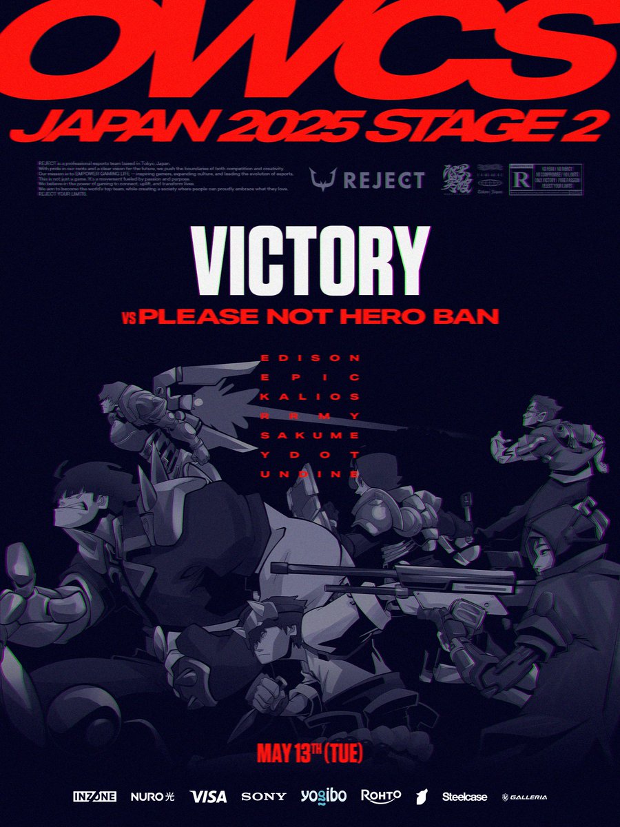 RC_REJECT's tweet image. #OVERWATCH Div.
3-0 REJECT Victory!!!
ヒーロー達の辞書に負けの二文字は無し🦸

#RCWIN #OWCSJAPAN