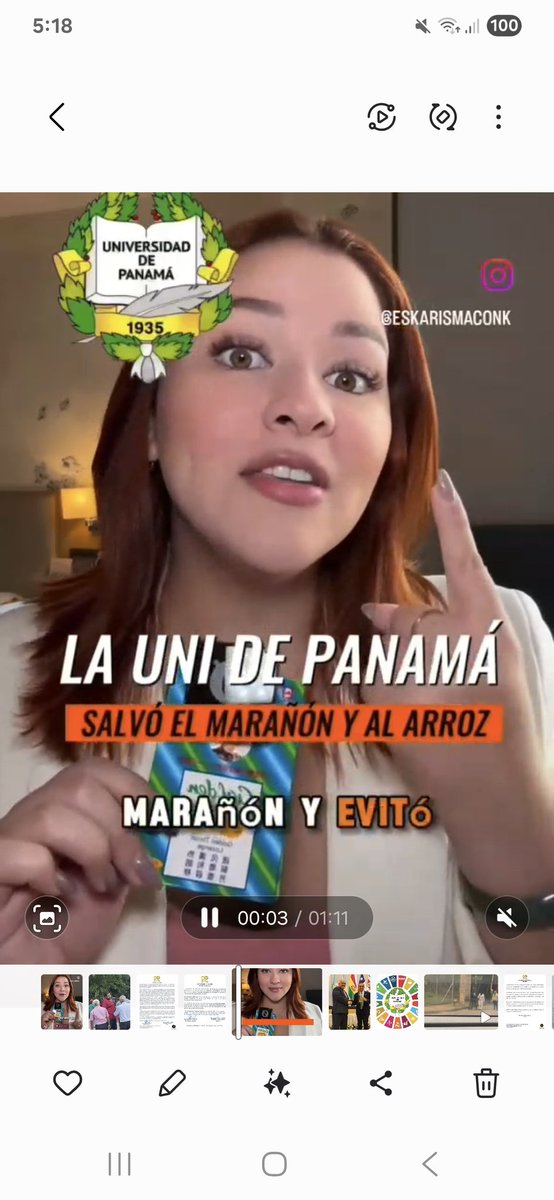 eflorescastro's tweet image. La Universidad de Panamá es un centro donde se aportar investigación, tal como la salvación del marañón y las semillas robustas de arroz.
Parte de los múltiples aportes que hace la Universidad de Panamá los resalta la Karisma Karamañites:
instagram.com/reel/DJjbOQEvM…