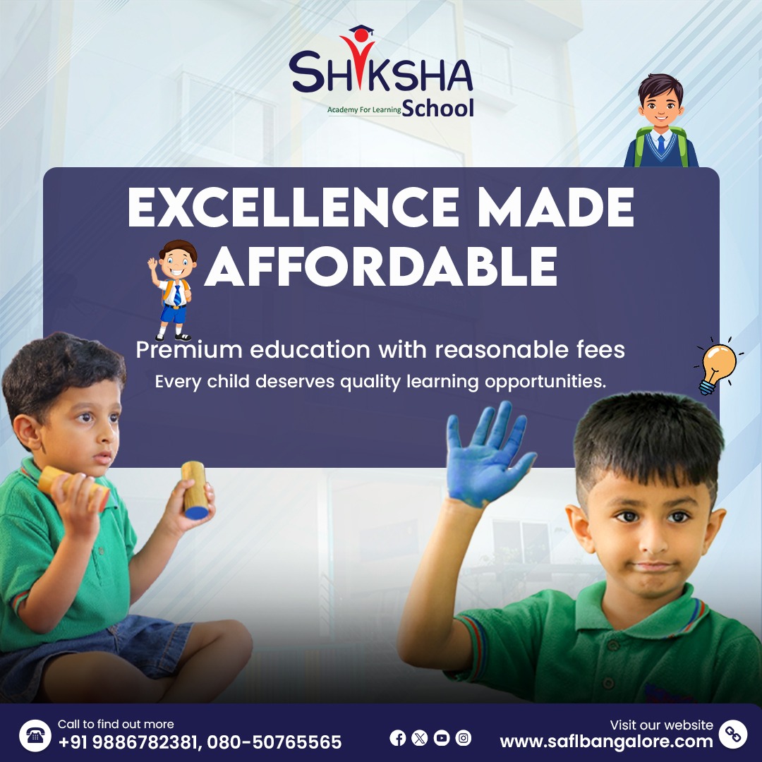saflschool's tweet photo. ✨Give your child quality education at affordable fees! Shiksha School unlocks every child's potential. 🎓

📞 Call: +91 9886782381 / 080-50765565
🌐 Visit: https://t.co/Mp8tMds9i8
#EducationForAll #AffordableLearning #BangaloreSchools https://t.co/sBQ54nn0XN