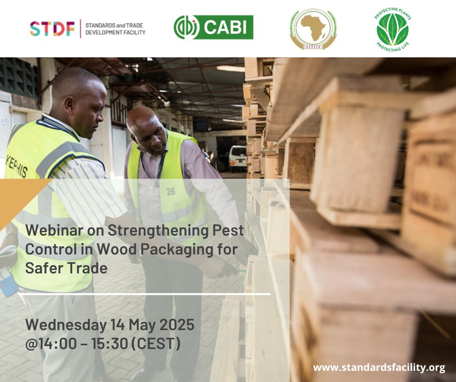Join us to mark #PlantHealthDay ! 

With lessons from an STDF project in Africa, we’ll be exploring what worked, what’s still challenging and what others can learn to improve pest management in trade.

Register now 💻standardsfacility.org/node/4356