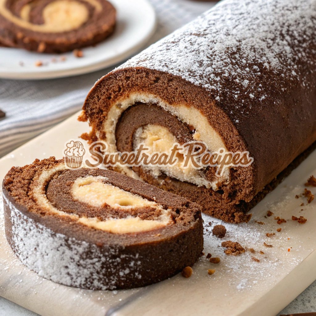 SweetreatRecipe's tweet image. Mocha Roll Cake

☑️Ingredients:

3 eggs, separated
½ cup sugar
¼ cup cocoa powder
½ tsp instant coffee
Pinch of salt
1 tsp vanilla extract
Powdered sugar (for dusting)

Filling:

8 oz cream cheese, softened
¼ cup powdered sugar
1 tsp instant coffee
#Mocha #RollCake
