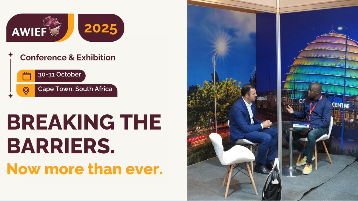 🌍 Join us at #AWIEF2025 in Cape Town, 30–31 Oct!
600+ leaders from 50+ countries.
Why exhibit?
✅ Meet decision-makers &amp; investors
✅ Showcase your brand
✅ Join Africa’s top women-led biz network
Book your stand now 👉awieforum.org/awief2025-conf…