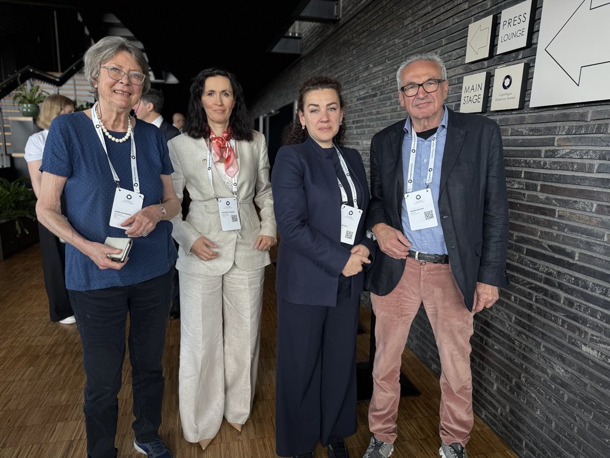 Lesia Orobets (@lesyaorobets) on Twitter photo On the sidelines of the Copenhagen Democracy Summit together with <a href="/EriksenLesya/">Lesia Ignatyk-Eriksen</a> met with Hanna Severinsen and <a href="/samuelrachlin/">Samuel Rachlin</a>.
Grateful for their continued support for Ukraine — and for the thoughtful conversation on why the Sky Shield initiative must be implemented sooner, not On the sidelines of the Copenhagen Democracy Summit together with <a href="/EriksenLesya/">Lesia Ignatyk-Eriksen</a> met with Hanna Severinsen and <a href="/samuelrachlin/">Samuel Rachlin</a>.
Grateful for their continued support for Ukraine — and for the thoughtful conversation on why the Sky Shield initiative must be implemented sooner, not