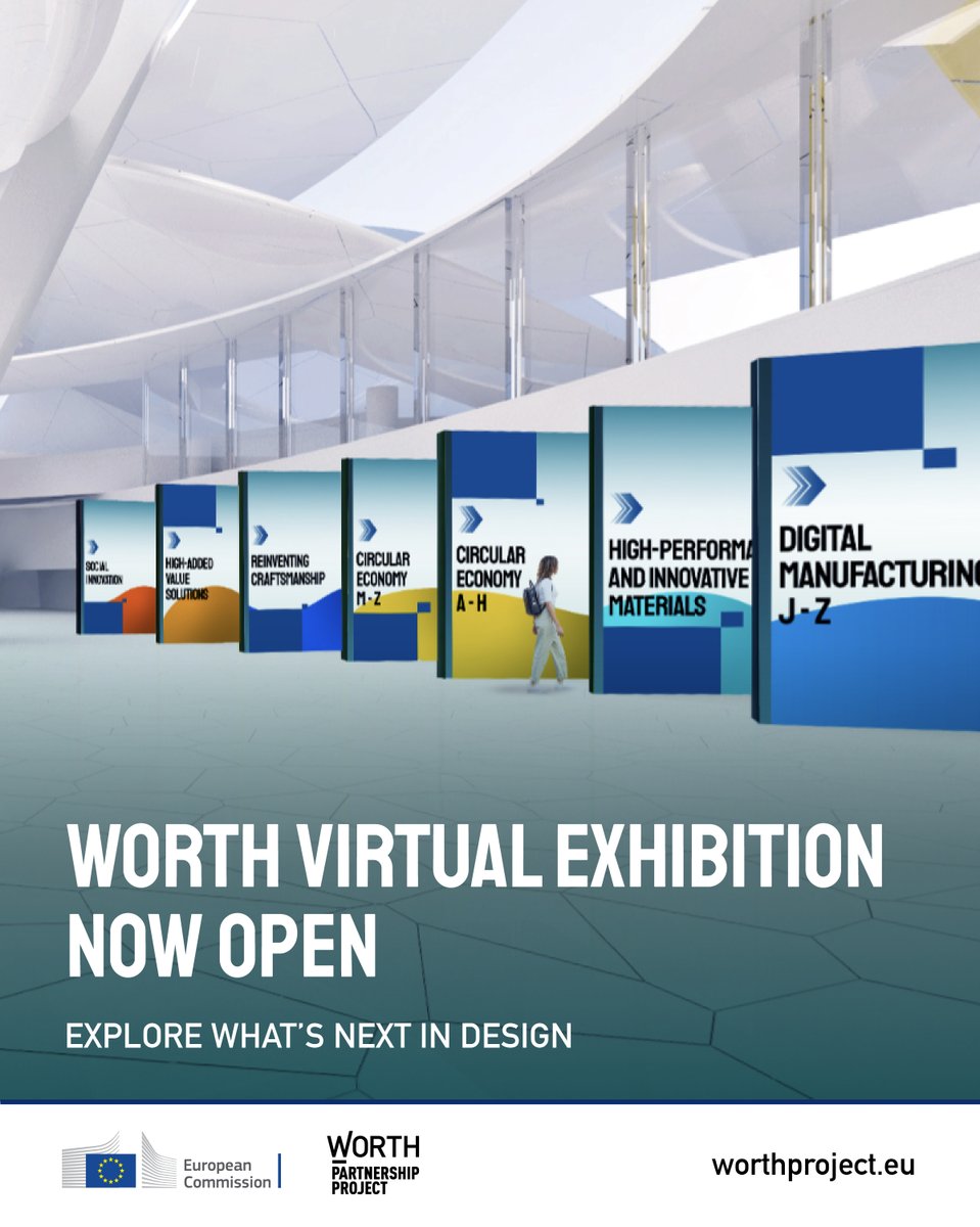The #WORTH Virtual Exhibition is now live! 
From today until May 15, explore the 69 exciting projects supported under the 3rd Call 🇪🇺
🔗 Enter the exhibition now: t.ly/XkoVO