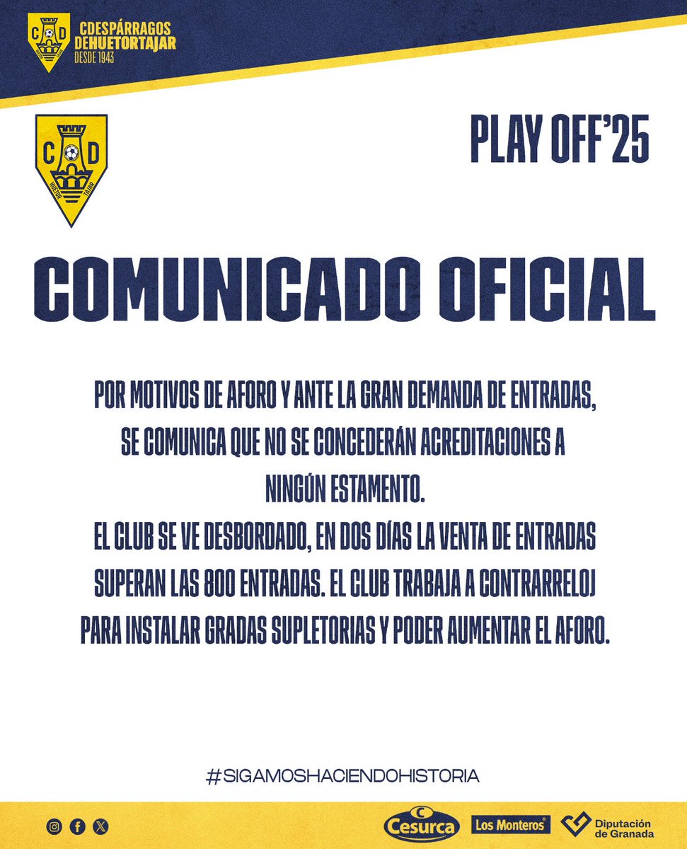 CD Espárrago de Huétor Tájar💛💙 (@cdhuetortajar) on Twitter photo 