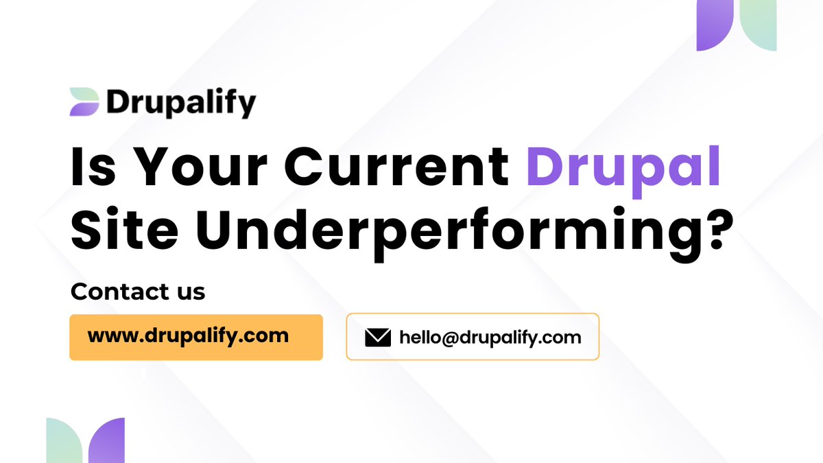 drupalify_'s tweet photo. Is Your Drupal Website Slowing You Down?
At Drupalify, we specialize in reviving underperforming Drupal websites through:
✅ Speed &amp; performance optimization
✅ SEO &amp; Core Web Vitals fixes

Request your FREE Drupal site audit : https://t.co/9RlMT5ktVs

#DrupalPerformance https://t.co/k3w5IJw6lm