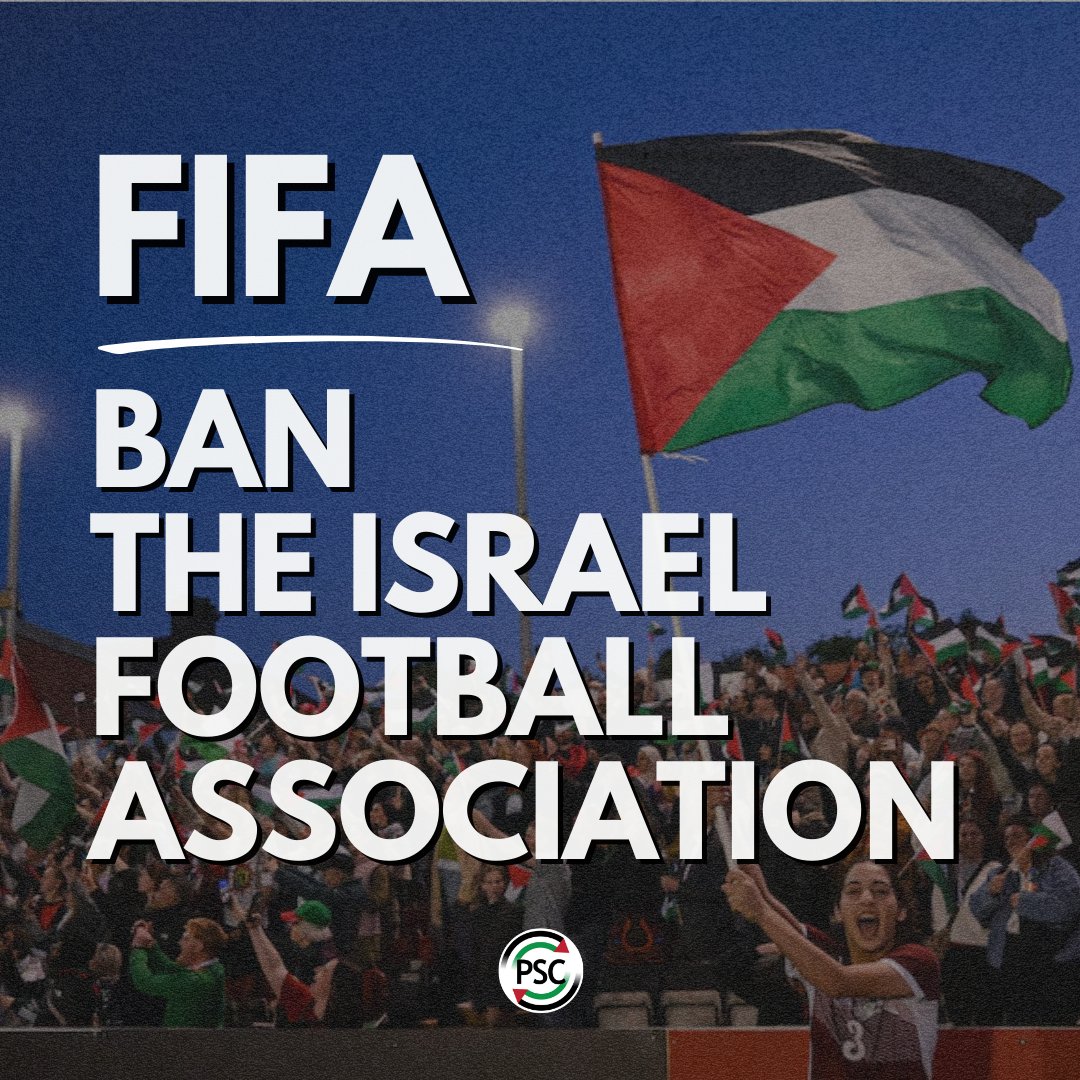 Take action ahead of the FIFA Congress on 15 May by e-mailing the UK’s Football Associations represented at the Congress, along with the FIFA President and Secretary General, to demand they act to ban genocidal Israel. (1/8)

palestinecampaign.eaction.online/FIFAbanisrael