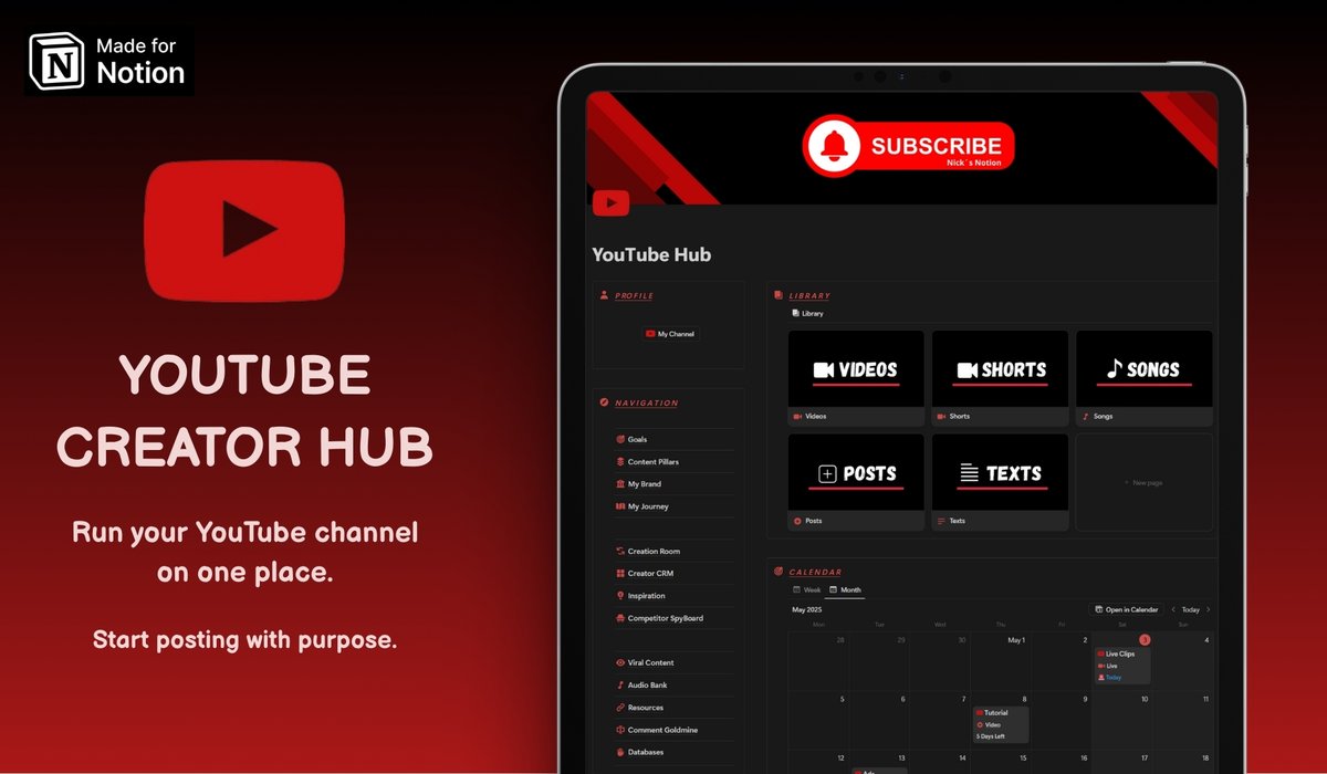 97% of people can´t grow on YouTube.

It´s because they´re missing an ALL-IN-ONE system to run their content creation.

That´s why I built YouTube Creator Hub!

Normally $69, but FREE for next 24 hours.

Like and comment “YOUTUBE” and I´ll DM it to you!

(Must follow so I can DM)