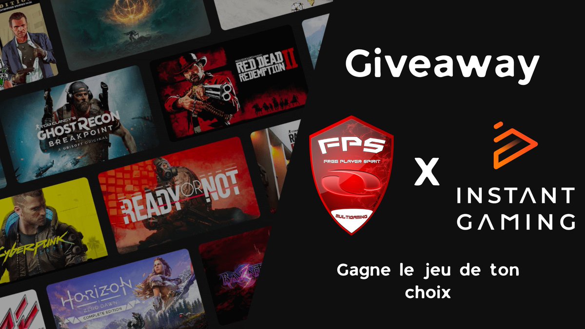 À gagner un jeu au choix !

Un nouveau Giveaway Instant-Gaming avec un jeu au choix à la clé grâce à la communauté FreePlayerSpirit.
Cliquez et participez !
 instant-gaming.com/fr/giveaway/fr…