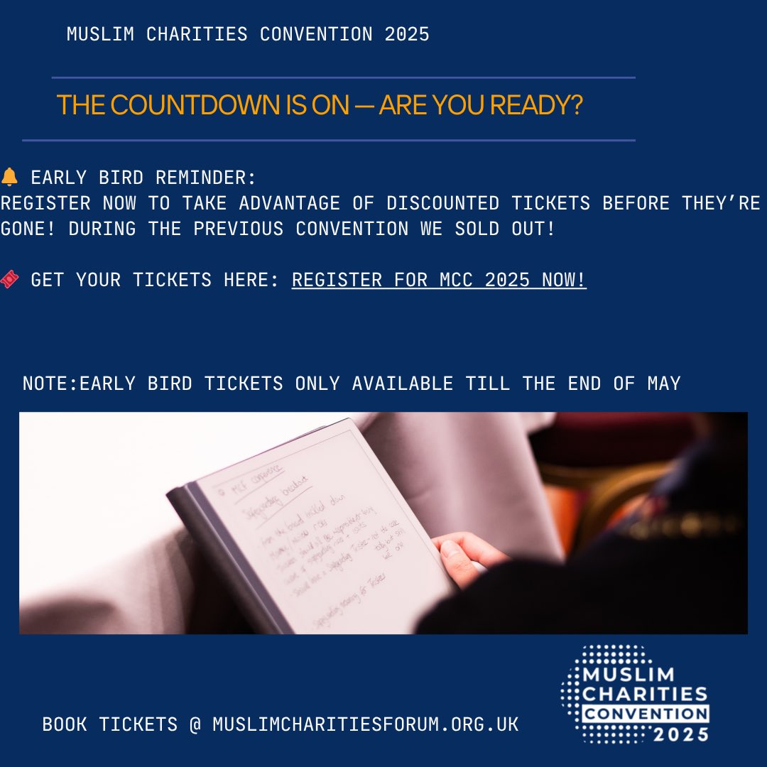 MCC 2025 — Join the blessing of the collective.

Swipe through to see what’s in store — and why this year matters.

🎟️ Early bird tickets available now:
Muslimcharitiesforum.org