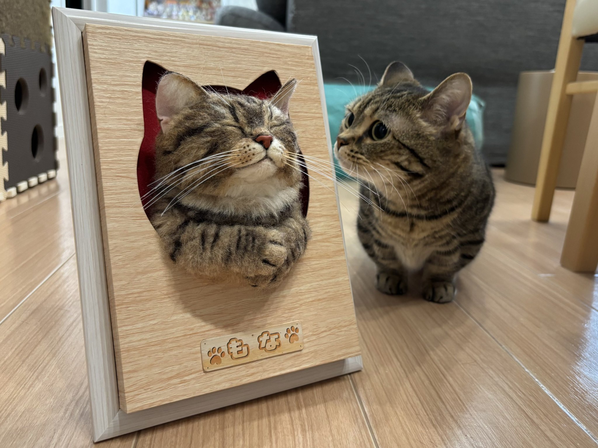 羊毛フェルト　キジトラ(子猫) 羊毛フェルト 猫 キジトラ猫 子猫ちゃん キジトラ ねこ ネコ 猫