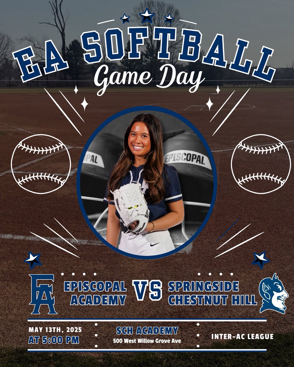 ‼️GAME DAY‼️The girls hit the road today for their final game of the 2025 season, taking on SCH in a tough Inter-Ac League matchup! Come out and show your support🥎

🆚 SCH
📍Springside Chestnut Hill Academy
⏰ 4:00 PM
📺 GameChanger: Episcopal Academy Varsity Churchwomen
#tEAm