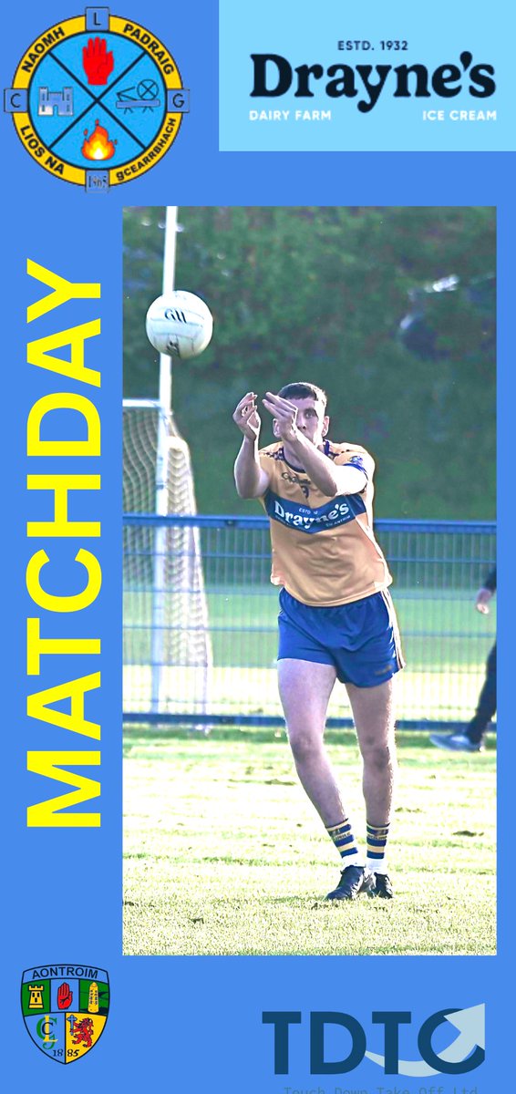 Best of luck to our senior men and management as they take on  Naomh Treasa CLG tomorrow evening at Kirkwoods 

🟡🔵 Let’s get behind the lads!

🆚 Naomh Treasa GAC
⏰ 7:15 PM
🏆 O’Neills ACFL Division 2 – Round 7
🏟️ KIRKWOODS 

#UpThePats #ACFLDiv2 #SupportLocalGAA