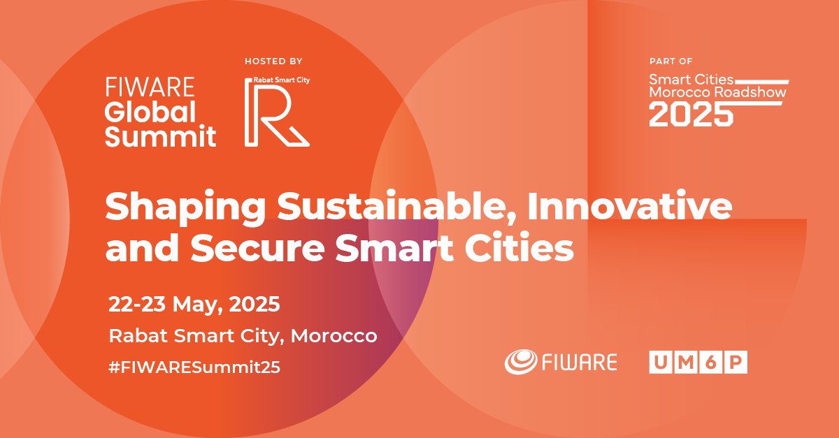 Join <a href="/FIWARE/">FIWARE</a> Global Summit on May 22-23 in #SmartCityRabat to pioneer intelligent #OpenSource solutions together with FIWARE global community of world wide leaders, tech gurus, and official representatives of Morocco for a resilient and inclusive digital tomorrow! 
#FGS25 #FIWARE