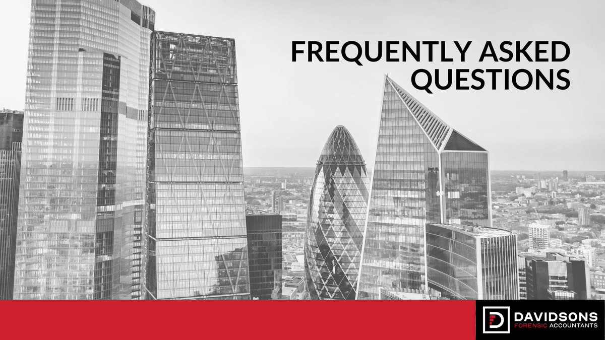 DavidsonsFA's tweet image. If you have questions about instructing a forensic accountant, please read these FAQs. 

davidsonsforensic.co.uk/resources/faqs/ 

#ForensicAccountant #ForensicAccounting #Solicitors