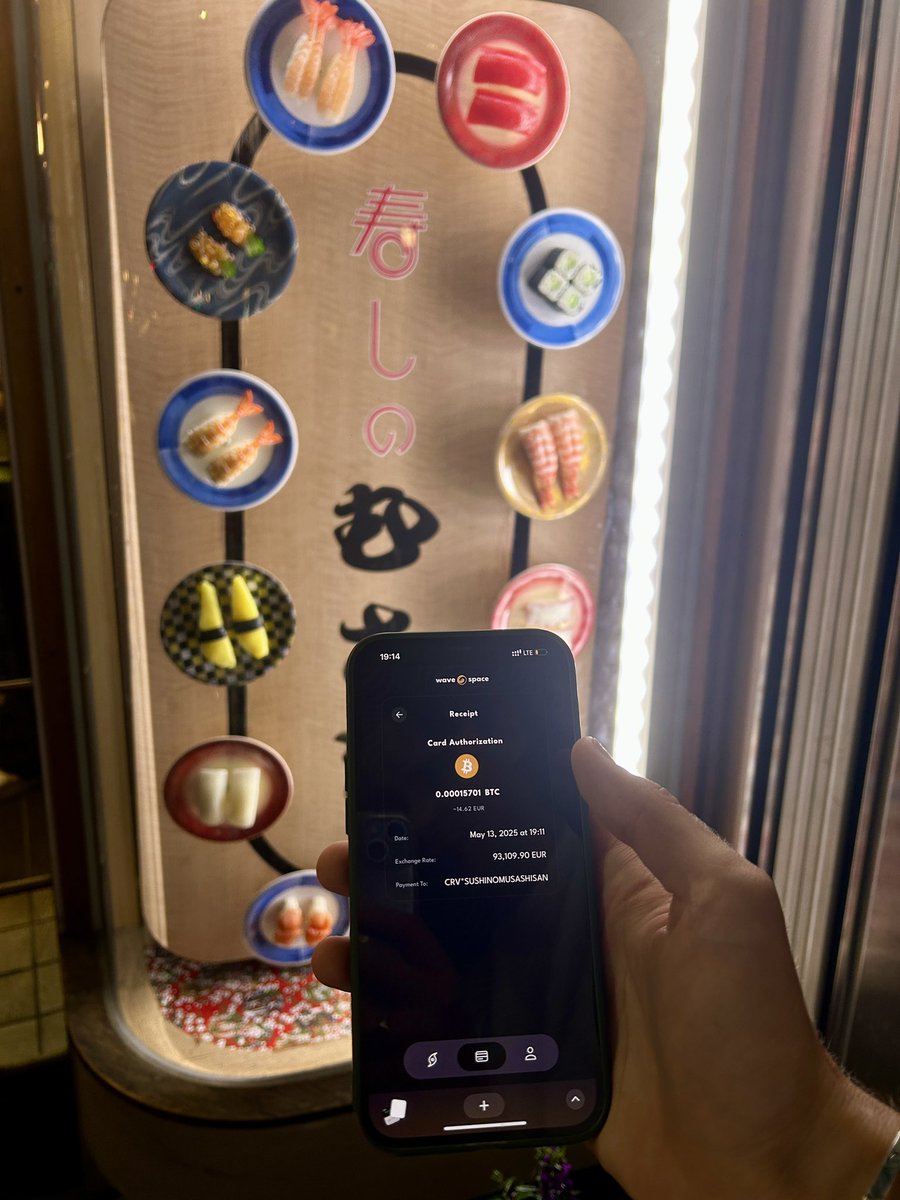 Mantas (@mantaspovi) on Twitter photo Just enjoyed some conveyor belt sushi and paid with bitcoin using <a href="/wavespace_/">wave.space | Live on Bitcoin</a>. Living on bitcoin made simple! 🍣🇯🇵 Just enjoyed some conveyor belt sushi and paid with bitcoin using <a href="/wavespace_/">wave.space | Live on Bitcoin</a>. Living on bitcoin made simple! 🍣🇯🇵