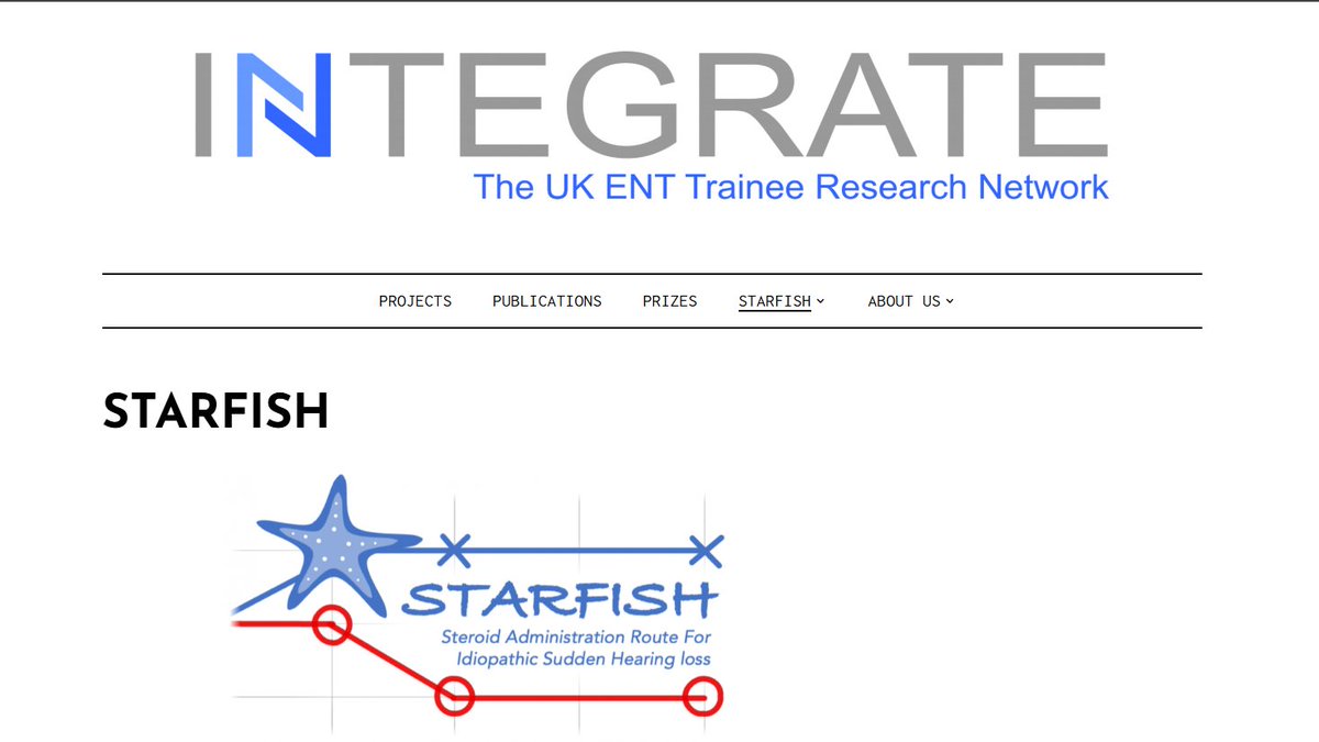 ENT Integrate (@entintegrate) on Twitter photo The <a href="/STARFISH_trial/">The STARFISH Trial</a> section of our website has recently been updated, check out the link below for all of the most up to date information and documentation on this trial!
entintegrate.co.uk/starfish The <a href="/STARFISH_trial/">The STARFISH Trial</a> section of our website has recently been updated, check out the link below for all of the most up to date information and documentation on this trial!
entintegrate.co.uk/starfish