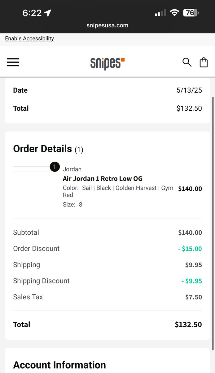 goblue224's tweet photo. @SneakerVisionz Couldn’t resist pulling the trigger under retail https://t.co/39IlJKxIaL