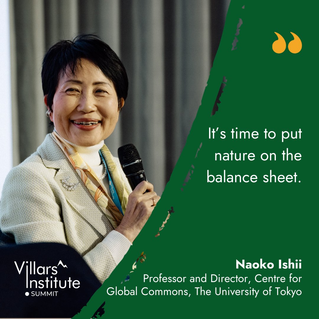 The Villars Institute (@villarsideas) on Twitter photo Valuing natural capital as a financial asset accelerates the shift to a nature-positive economy. At #VillarsSummit2025, <a href="/Naokoishii_CGC/">Naoko Ishii</a> highlighted economic frameworks for a nature-positive future. 📊♻️ #VillarsInstitute #naturepositive #accounting #naturalcapital #ESG Valuing natural capital as a financial asset accelerates the shift to a nature-positive economy. At #VillarsSummit2025, <a href="/Naokoishii_CGC/">Naoko Ishii</a> highlighted economic frameworks for a nature-positive future. 📊♻️ #VillarsInstitute #naturepositive #accounting #naturalcapital #ESG