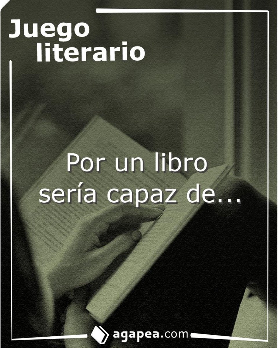 Olvidarte de comer, cancelar una cita o pasarte la noche sin dormir... ¿qué serías capaz de hacer por un libro?

#LibreríaAgapea #agapea #juegoliterario #reto #retoliterario #libro #book