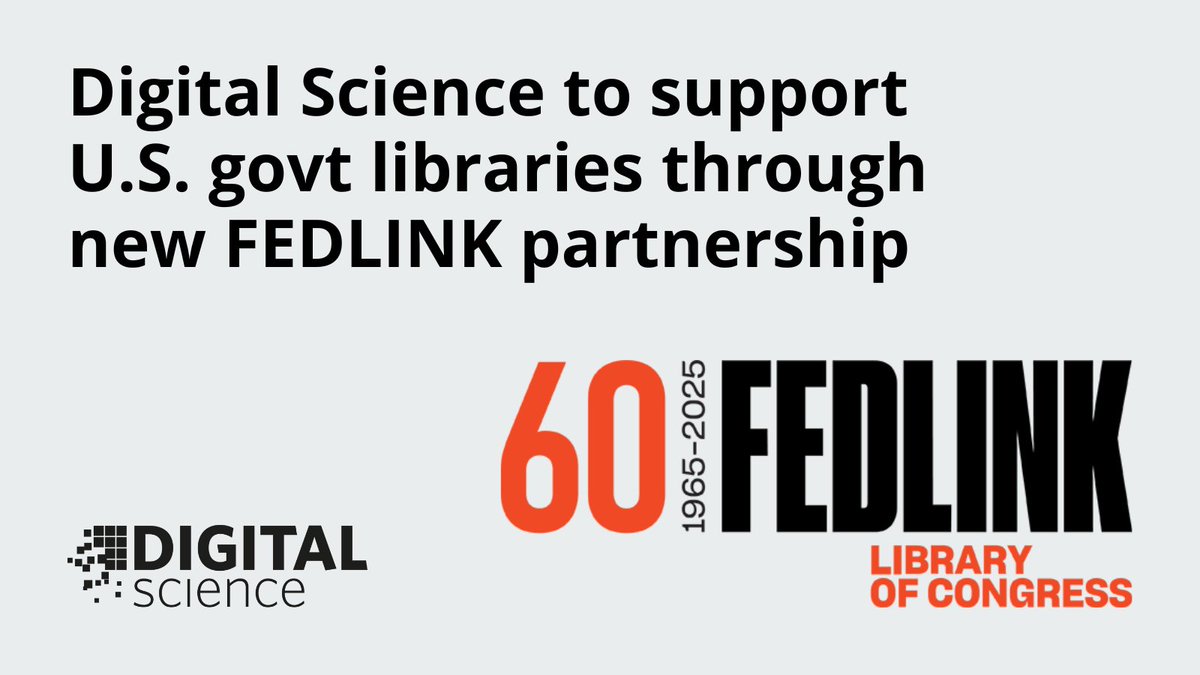 Digital Science (@digitalsci) on Twitter photo 📣 NEWS: <a href="/digitalsci/">Digital Science</a> will offer U.S. government libraries access to some of our most powerful research data & analytics tools - <a href="/DSDimensions/">Dimensions</a> <a href="/altmetric/">Altmetric</a> & ReadCube - under a new partnership with FEDLINK. <a href="/librarycongress/">Library of Congress</a>
🔗 See our announcement: ow.ly/jMHl50VREYx 📣 NEWS: <a href="/digitalsci/">Digital Science</a> will offer U.S. government libraries access to some of our most powerful research data & analytics tools - <a href="/DSDimensions/">Dimensions</a> <a href="/altmetric/">Altmetric</a> & ReadCube - under a new partnership with FEDLINK. <a href="/librarycongress/">Library of Congress</a>
🔗 See our announcement: ow.ly/jMHl50VREYx