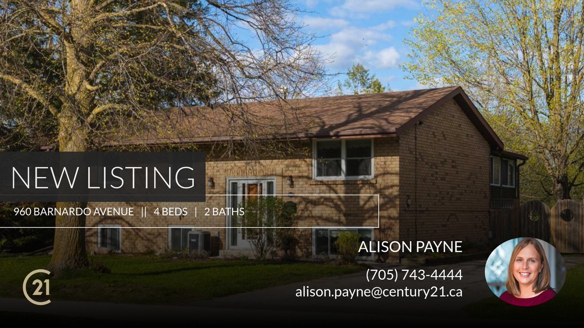 📍 New Listing 📍 Take a look at this fantastic new property that just hit the market located at 960 Barnardo Avenue in Peterborough North. Reach out here or at (705) 743-4444 for more information

Alison Payne... homeforsale.at/960_BARNARDO_A…