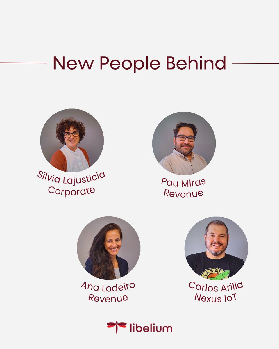 libelium's tweet photo. 🚀 The #Libelium team continues to grow!
We welcome Silvia, Ana, Pau and Carlos, who join to drive innovation, public procurement and international expansion 🌍
Welcome aboard! 💪 https://t.co/LpsTDrkc8t