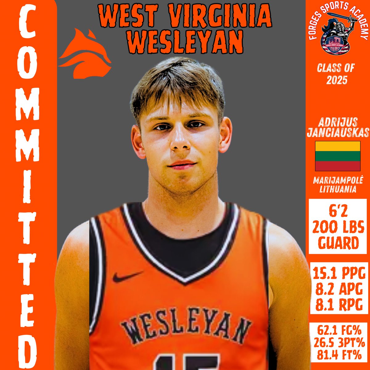 Congratulations to our own <a href="/adrijusjan/">Adrijus Jančiauskas</a> Adrijus Janciauskas for earning a D2 scholarship with West Virginia Wesleyan. Super proud of you. Thank you to <a href="/CoachDSloan/">Derek Sloan</a> and staff for the opportunity.