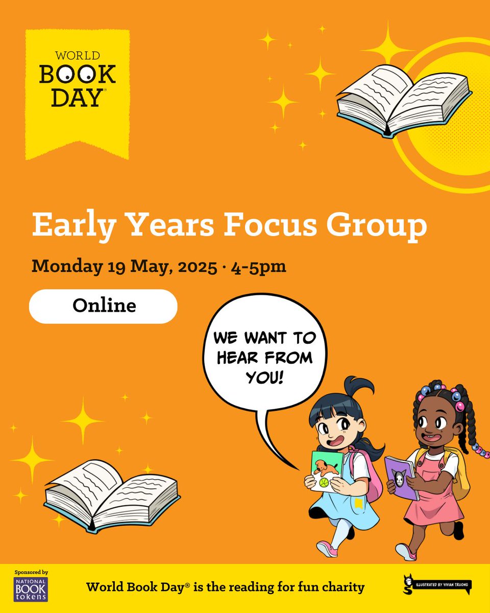 Early Years Practitioners 🔔

As we prepare for World Book Day 2026, we’d love to hear from you. 🫵🏼

Join our focus group and help shape the celebration 💫

Sign up here - us02web.zoom.us/meeting/regist…