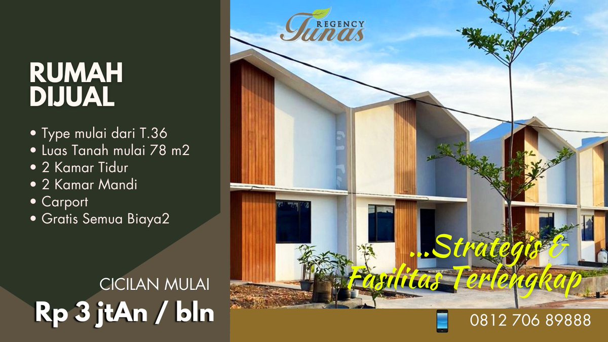tunasregency's tweet photo. PERUM TUNAS REGENCY, HUNIAN STRATEGIS di Batam, FASILITAS LENGKAP, CICILAN RINGAN, GRATIS BIAYA2 📱Hub  : 0812-706-89888 (Wa)

#batam #batamhits #batamisland #propertibatam #rumahbatam #secondbatam #batamproperty

Susno, Blok M, Ardhito, Garut https://t.co/5UsHUMPWbG