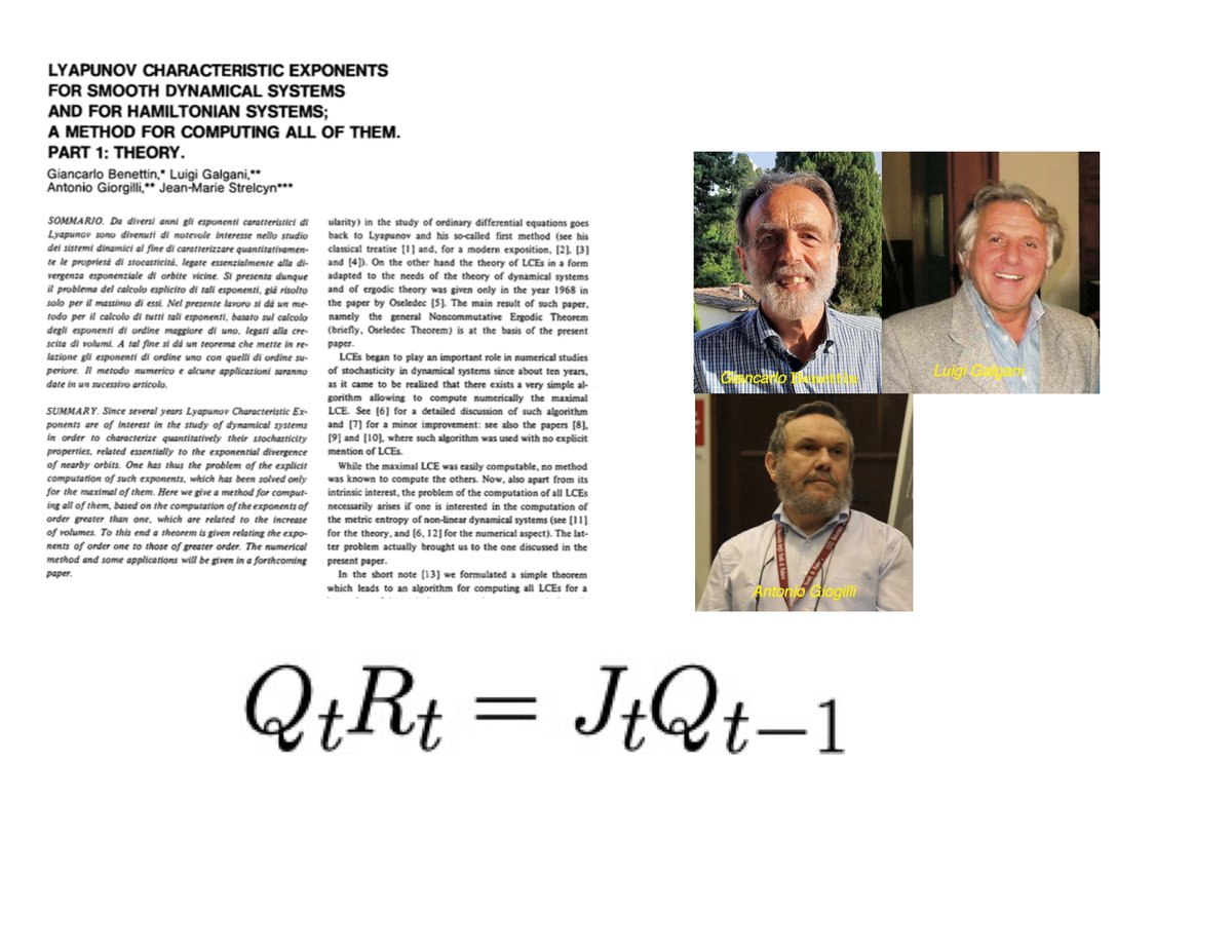 YairDaon's tweet image. Oldies but goldies: Benettin, Galgani, Giorgilli & Strelcyn. Lyapunov Characteristic Exponents for smooth dynamical systems and for hamiltonian systems; a method for computing all of them.
Identify chaotic behavior and quantify dynamical stochasticity.
Format: @gabrielpeyre