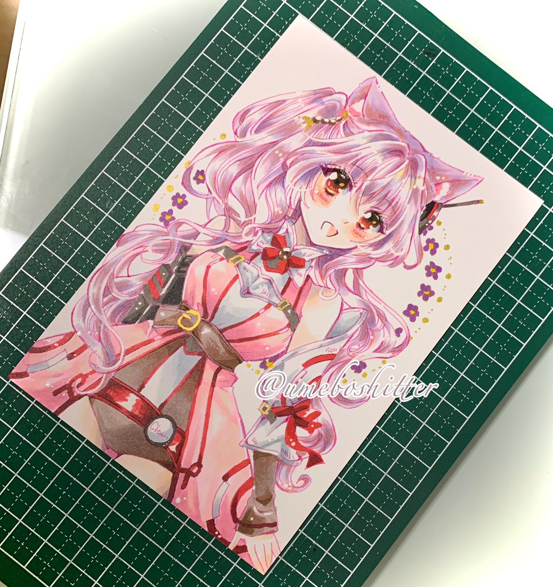 umeboshitter's tweet image. オリジナルイラスト。
ネコ型お掃除ロボット。