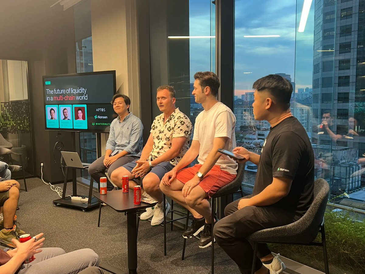 Getting things set up with <a href="/wintermute_t/">Wintermute</a> and <a href="/Aptos/">Aptos</a> — panel kicking off soon 👀

x.com/nansen_ai/stat…