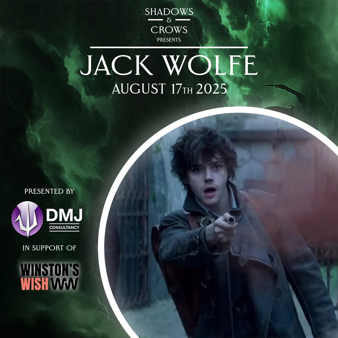 I'm delighted to announce that <a href="/JackTWolfe/">Jack Wolfe</a> will be at #ShadowsAndCrowsOnline5 on 17th August 2025.

Further info here: dmjconsultancy.co.uk/upcoming-event…

#JackWolfe
#ShadowAndBone #SixOfCrows #Grishaverse
#TheWitcher #TheMagicFlute #NextToNormal