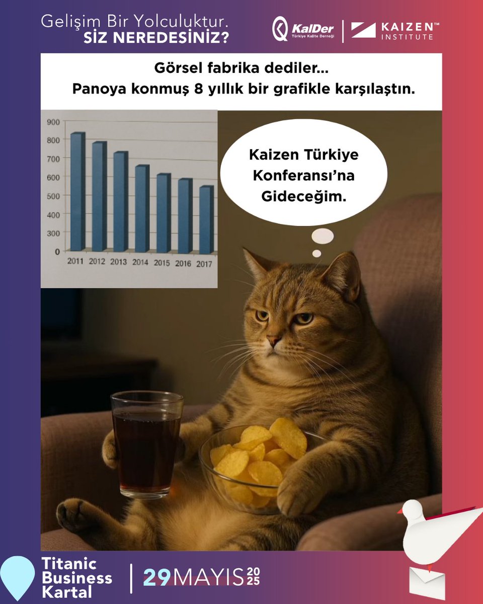 📍 29 Mayıs'ta Titanic Business Kartal Otel'de Kaizen Türkiye Konferansı için bir araya geliyoruz.

🎟️ linktr.ee/turkiyekaliten…

#KalDer #Kaizen #kaizentürkiye #kaizentürkiyekonferansı