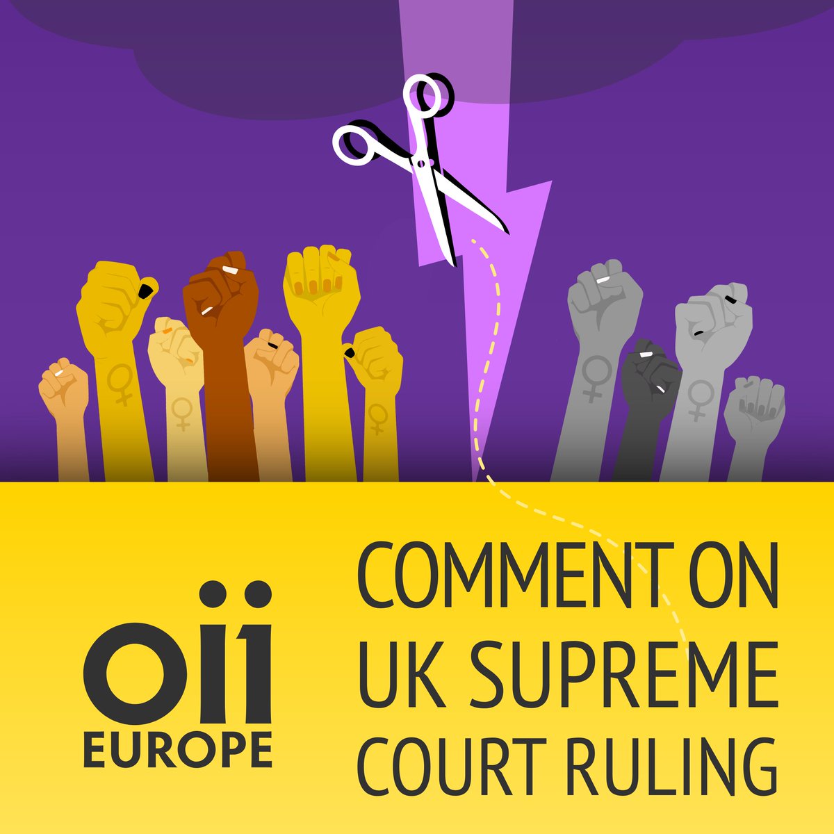 Our comment on the recent UK Supreme Court ruling defining the term “sex” as only referring to “biological sex” under the Equality Act, undermining the human rights &amp; gender identities of trans, intersex &amp; gender-nonconforming people: 
bit.ly/oiieuUK25
#AndyThatsNotTrue