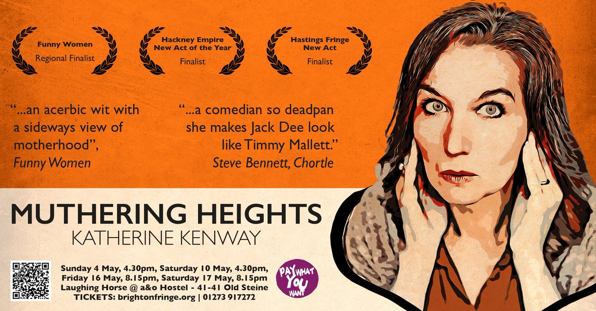 Profits of the final two shows of Muthering Heights will be donated to help the people in Gaza. Tickets from the <a href="/brightonfringe/">Brighton Fringe</a> website. Pay what you want. Fri and Sat at 8.15pm at the fully accessible a+o Hostel. <a href="/BrightonPSC/">Brighton PSC</a> <a href="/bhcitynews/">Brighton & Hove News</a> #comedy #brighton #brightonfringe