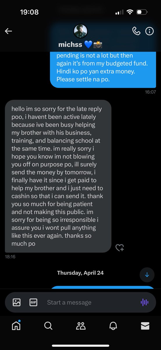 kvslab's tweet photo. #enhacartzreceipts

i hate that i have to do this but it seems like the only way left is to go public.

it’s been a month and @michazcartz  hasn’t paid the pending sf she owes me despite promising to settle it on April 23. (1/2) https://t.co/Z7NbOx79Vn