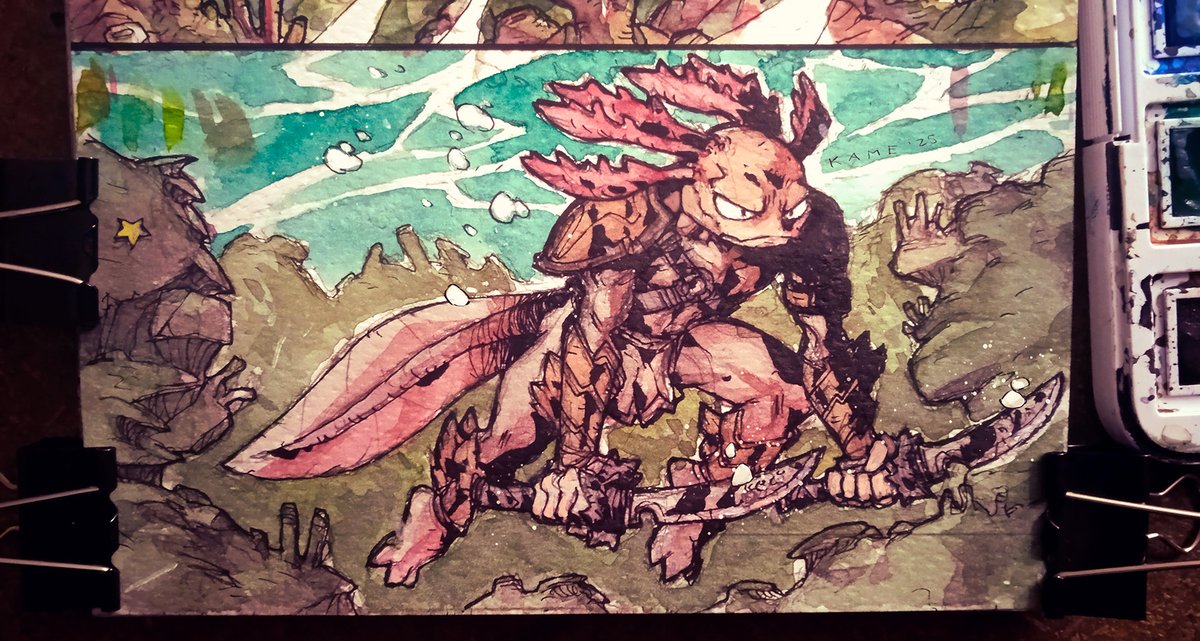 Axolotl warrior #mermay2025