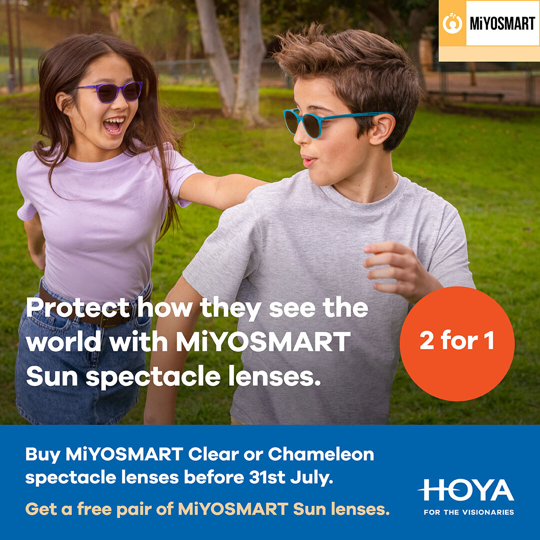 Hoya_UK's tweet image. Our #MiYOSMART 2 for 1 offer enables patients to purchase MiYOSMART Clear or Chameleon lenses and receive a free pair of MiYOSMART Sunbird or Chameleon lenses  –  combining UV protection &amp;amp; myopia management!

To learn more, contact your BDM or email marketing@hoya.co.uk. #hoyauk